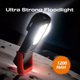 Resim Ultra Güçlü Sel Lambası - Taşınabilir, Şarj Edilebilir LED Çalışma Lambası, Manyetik Taban, Dayanıklı Plastik Lens, Otomotiv Tamiri ve Açık Hava Kullanımı İçin İdeal, Otomotiv Tamiri Lambası | Manyetik Tabanlı Lamba | Dayanıklı Plastik Lens, Taşınabilir Çalışma Lambası 