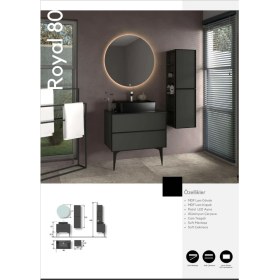 Resim Evros Royal 80 cm Banyo Dolabı Boy Dolabı Dahil 