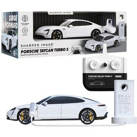 Resim Sharper Image Porsche Taycan Turbo S 1:20 Ölçek Uzaktan Kumandalı Araba Beyaz 