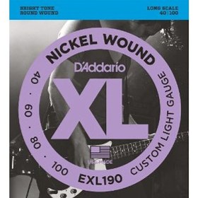 Resim D'Addario EXL190 XL 40-100 Long Scale Nickel Bass Gitar Tel Seti 