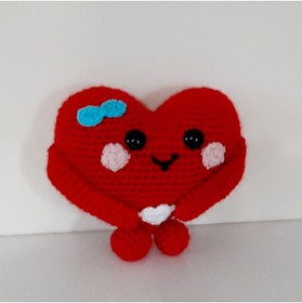 Resim nildamigurumi Amigurumi Örgü Oyuncak Sevgili Kalp 