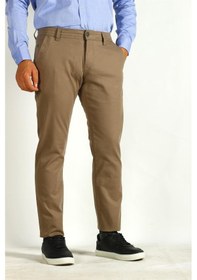 Resim Erkek Camel Slim Fit Armürlü Chino Pantolon Ncs Jeans 2194-camel Camel 