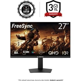 Resim Rampage Mıracle MC27F144Q 27'' Qhd 144Hz Fast IPS 0,5ms Hdr Freesync Pivot Flat Oyuncu Monitörü 