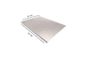Resim Feyza Design Paslanmaz Çelik 40X50 cm Kesme Tahtası, Mutfak Tezgah Koruyucu 