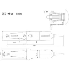 Resim Metabo 600616000 Ge 710 Plus 710 Watt Kalıpçı Taşlama 