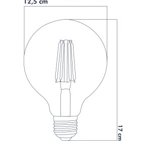 Resim Heka Rustik LED Ampul E27 6W 2500K Gün Işığı Erd-39 