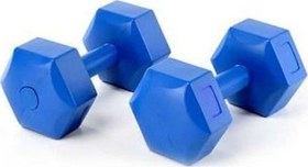 Resim Cosfer Plastik Köşeli 5 Kğ x 2 = 10 Kğ Dambıl Set Mavi 