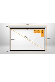 Resim LiteOut 250x190cm Motorlu Kumandalı Projeksiyon Perdesi 