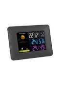 Resim Çok Fonksiyonlu İç Mekan Ve Dış Sıcaklık Ve Nem Ölçer Renkli Ekran Hava Durumu Saati Ts-a97-us Us Plug 
