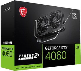 Resim MSI RTX 4060 Ventus 2X Black 8G OC 128 Bit GDDR6 8 GB Ekran Kartı 