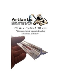 Resim Cetvel 30 Cm Plastik Şeffaf 1 Adet Tribli Desimetre Okul Sınıf Öğrenci Tutumu Kolay Cetvel 30 Cm Şeffaf 