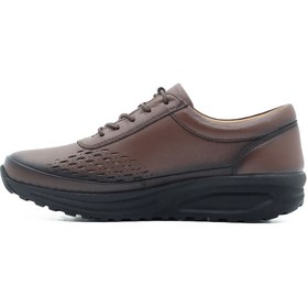 Resim Barmea Hakiki Deri Kadın Günlük Yürüyüş Ayakkabısı - 865 Kahve 