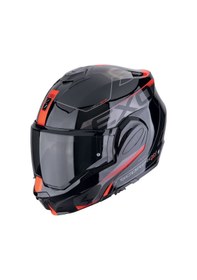 Resim Scorpion Exo-tech Evo Traveller Çene Açılabilir Motosiklet Kaskı Siyah Kırmızı 