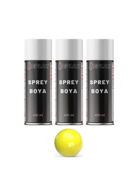 Resim 3 Adet Ral 1018 Çinko Açık Sarı Sprey Boya 400 Ml. 