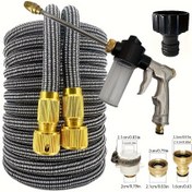 Resim 1 Set, Yeni Esnek ve Genişletilebilir Sulama Borusu, Sihirli Bahçe Hortumu Püskürtme Tabancası ile, Yüksek Basınç, Araba Temizleme Araçları, Ayarlanabilir Kontrol Valfi Anahtarı ile Bitki Su Sistemi, Sulama Püskürtme Nozulu, Bahçe ve Çim Malzemeleri 