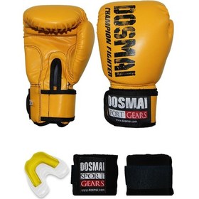 Resim Dosmai Esquize Boks Eldiveni Boks Dişlik Boks Bandaj Seti Sarı 