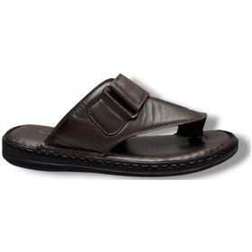 Resim Cakgo 120-26 Hakiki Deri Ultra Soft Parmak Arası Anatomik Erkek Terlik 40-47 Kahverengi 