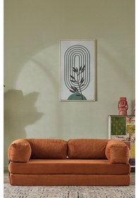 Resim Dekoport Relax Kanepe Dinlenme Koltuğu Puffy Kanepe Yatak Olabilen Açılır Aktivite Koltuğu Kiremit 