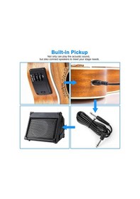 Resim Vangoa Vgn01eq Concert Boy Profesyonel Elektro Ukulele Ful Set 