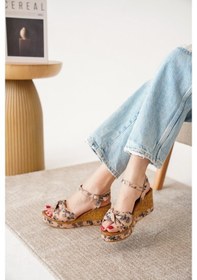 Resim Daxtors D02019 Günlük Kadın Klasik Dolgu Topuklu Ayakkabı Çok Renkli 