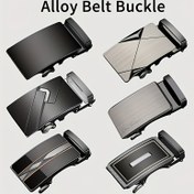 Resim Oyifan Alaşımlı Kemer Tokası: Geniş Kemerler İçin Şık Siyah Otomatik Toka (3,3-3,5 Cm/1,3-1,38 Inç) 