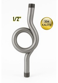 Resim Paslanmaz Çelik Manometre Helezonu 1/2'' Dişli 304 Kalite 