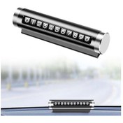 Resim Alüminyum Kasa Siyah Renk Çevirmeli Araç Içi Telefon Numaratörü Park Oto Numaratörü 1 Adet 