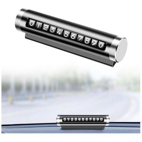 Resim Alüminyum Kasa Siyah Renk Çevirmeli Araç Içi Telefon Numaratörü Park Oto Numaratörü 1 Adet 