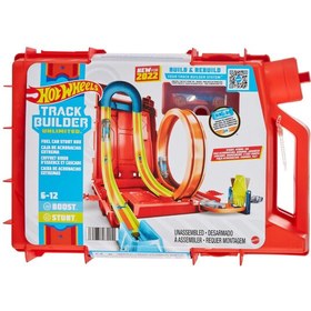 Resim Hot Wheels Track Builder Benzin Bidonu Akrobasi Seti HDX78 
