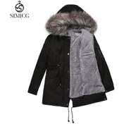 Resim Sımıcg Kadın Kapüşonlu Termal Mont Siyah Lj Siyah 