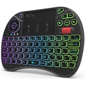 Resim Rii X8 RT716 Qwerty Mini Kablosuz Aydınlatmalı Klavye 