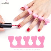 Resim 10/50/200 adet Yumuşak Pembe Parmak Ayırıcılar Manikür Pedikür Ayak Bakımı Sıkıştırılmış Sünger Tırnak Sanatı Araçları Erkekler ve Kadınlar için Uygun 
