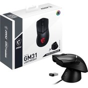 Resim Clutch GM31 Lightweight Wireless 12000 Dpi RGB Kablosuz Siyah Gaming Mouse MSI