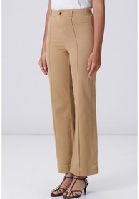 Resim Network Bej Wide Straight Tencel Denim Pantolon 