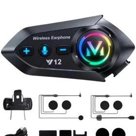 Resim Y12 İnterkom Seti Su Geçirmez Bluetooth Kulaklık 