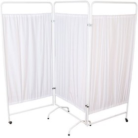 Resim Paravan 3 Katli -Metal Hastane Muayene Paravani-Revir 3 Kanatli 