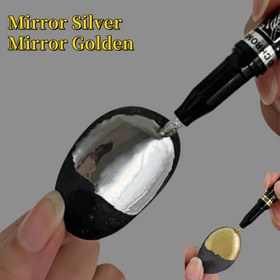 Resim Profesyonel Sanat Kullanımı-2 adet Yansıtıcı Ayna İşaretçi Kalemi Seti-Krom Altın Gümüş Boya Kalemleri Taşlar, Metal, Plastik, Kağıt için İmza Araba Boya Sanat El Sanatları - Arkadaşlar, Okula Dönüş, Okul Malzemeleri için Mükemmel Doğum Günü, Noel, Cadılar Bayramı, Yeni Yıl Hediyesi 