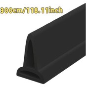 Resim Xuweiwei 1 Adet 118.11 İnç Katlanır Banyo Bariyeri, Duş Ve Tuvalet İçin Islak/kuru Alan Ayırıcı Siyah 3m 