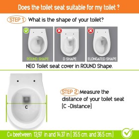 Resim Aqua Bagno, Neo Klozet Kapağı, Beyaz, Yavaş Kapanan, Pp 