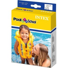 Resim İntex Yakalı Şişme Can Yeleği 50x47 Cm 3-6 Yaş Sarı Pool School Sarı 