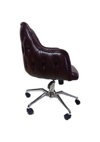 Resim Çalışma Sandalyesi Kapitone Desenli Örümcek Yıldız Ayaklı Bordo 