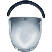 Resim Biltwell Gringo&bonanza Motosiklet Kaskı İçin 3 Snap Bubble Rüzgar Kalkanı Vizörü Silver 