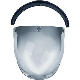 Resim Biltwell Gringo&bonanza Motosiklet Kaskı İçin 3 Snap Bubble Rüzgar Kalkanı Vizörü Silver 