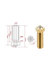 Resim Koodmax 3d Yazıcı Extruder M6 Filament 3.0mm / 1.0mm Baskı Kafası Volkan Nozzle 