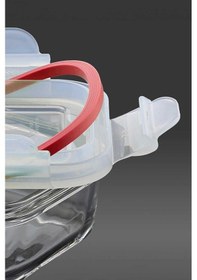 Resim Dikdörtgen Cam Saklama Kabı 1730 Ml Çok Renkli 