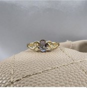 Resim 0 60 Karat Zultanit Taşlı Fantazi Modern Tasarım 14 Ayar Altın Evlilik Alyansı 