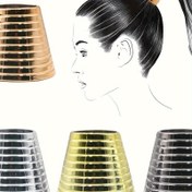 Resim Şık Spiral İmitasyon Metal At Kuyruğu Tokası - Çok Yönlü Moda 1 adet Punk Saç Halkaları - Kadınlar için Plastik Daire Manşet At Kuyruğu Kapakları - At Kuyrukları ve Örgüler için Şık Saç Aksesuarı 