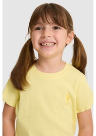 Resim U.s. Polo Assn. Kız Çocuk Açık Sarı Tişört Basic 50325610-vr004 Acık Sarı 
