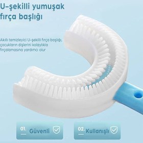 Resim Mas Lord U Şekli Bebek Diş Fırçası Mavi Renk 4 Adet 6-12 Yaş 