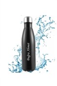 Resim NRDLİFE Kişiye Özel Isim Baskılı Çelik Termos Matara Siyah 500 ml 